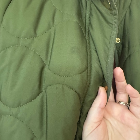 J.Crew Quilted Cocoon Puffer Jacket in Olive Green - Picture 6 of 8
